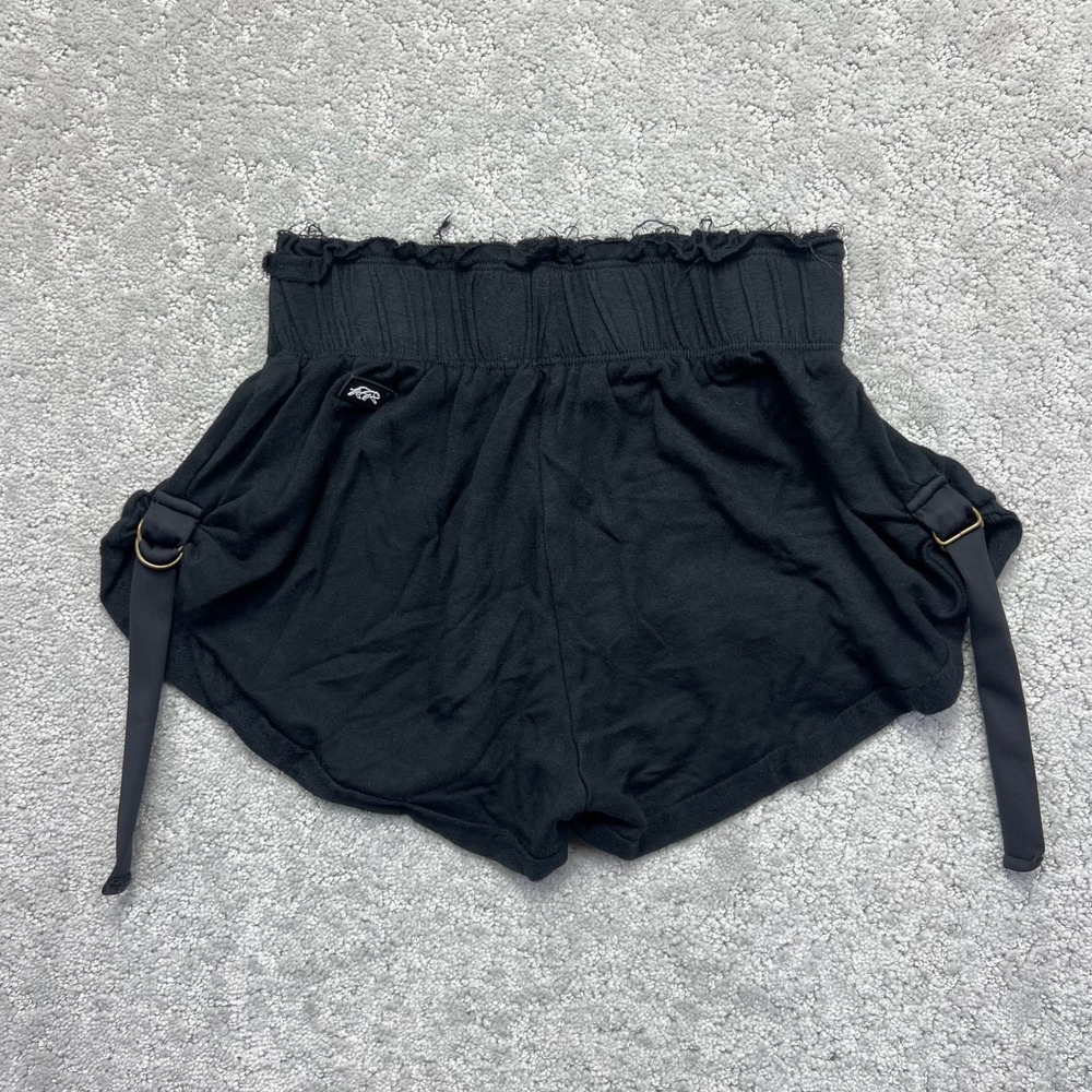 Tiger‎ Friday Dance Shorts Womens XS Black High Waisted D-Ring Straps Techwear